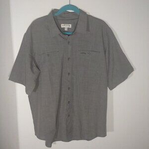 Orvis Classic Collection Men’s XL Short Sleeve Button Up Shirt Dark Grey